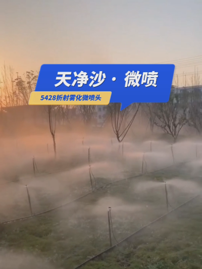 【天净沙&middot;微喷】枯藤老树昏鸦，草地仙境人家，地插微喷雾化，夕阳西下，灌溉，你问，我答！#5428折射雾化微喷头 #微喷 #华维集团