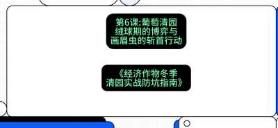第6节：【葡萄清园】绒球期的博弈与画眉虫的&ldquo;斩首行动&rdquo;，课程：《经济作物冬季清园&middot;实战防坑指南》#识农AI